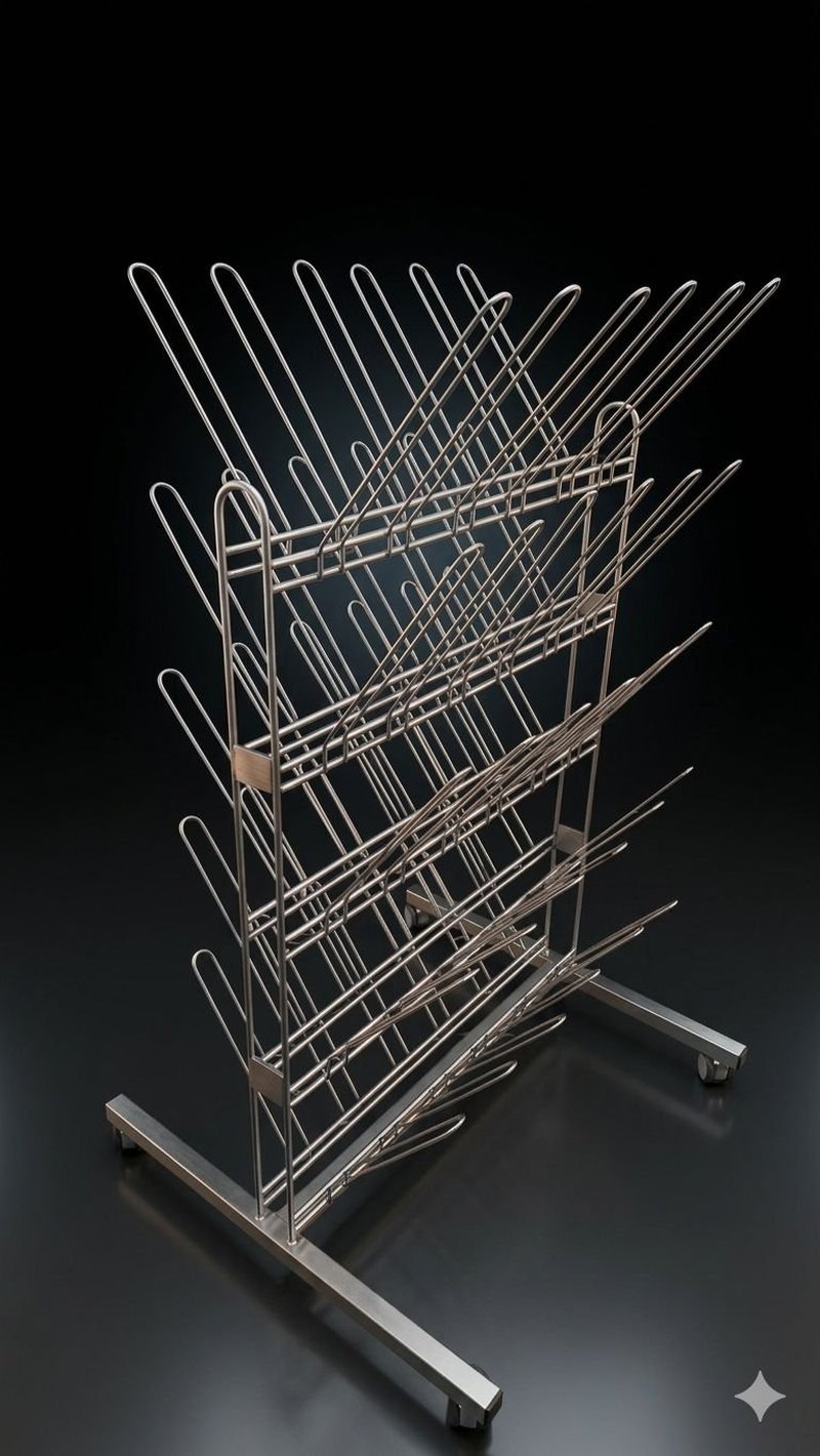 Estructura industrial de acero inoxidable